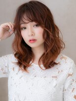 カバーヘア ブリス 志木南口駅前店(COVER HAIR bliss) チェリーレッドピンク12トーン波巻きデジタルパーマ10代20代W