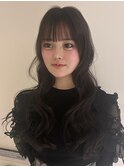 ワンホンレイヤー/ミルクティーブロンド/ダークブルー/表参道