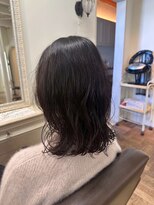 エクファ ヘア シェリル 草津 南草津店(ex-fa hair cherir)&nbsp;ミルクティーブロンド/ダークブルー/デジタルパーマ/南草津