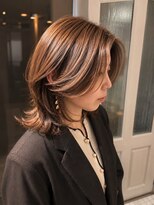 ハク アトリエ(HaKU atelier) ブリーチなしダブルカラーナチュラルレイヤー伸ばしかけヘア