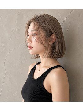 ジゼル 栄 矢場町(Giselle) ☆玉腰☆ミルクティベージュ/ボブ【名古屋/栄/ブリーチ/ボブ】