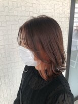 テラスヘア 新潟駅南(TERRACE hair)&nbsp;周りと差をつけるオレンジベージュカラー(インナーブリーチあり)