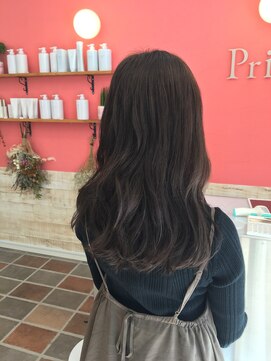 プリヤ(priya) ワンレンロング×ダークシフォンブラウン