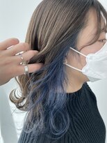 アライブ キチジョウジ(ALIVE Kichijoji)&nbsp;韓国風インナーカラー×ブルー/イヤリングカラー