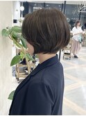 シンプルな丸みボブ