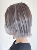 ダブルカラーショートボブインナーカラーハイライトケアブリーチ