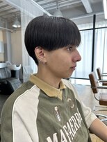 グロウ 丸の内(GLOW)&nbsp;メンズカットシースルーマッシュ就活黒髪爽やかメンズマッシュ