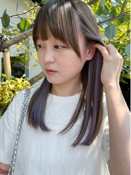 ハンズクラン(HANDS CLAN) 王道アッシュ×淡いパープルインナーカラー