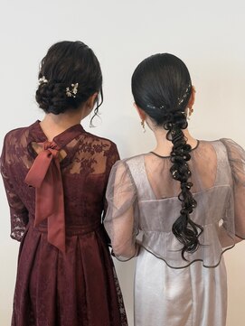 アヴェイル ヒロオ(a'vail Hiroo) 結婚式お呼ばれ 二次会 ブライダルヘアアレンジ