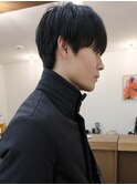 中性ヘアシースルーマッシュシースルーバングメンズカットYUKI