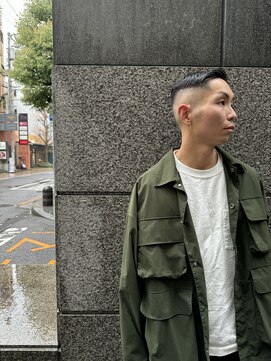 レンゲン(LENGEN) 束感刈り上げビジネス七三ツーブロックアップバング１０wtjm