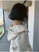 外はねボブ/ウェーブヘア/地毛風カラー/切りっぱなしボブ