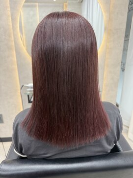 ルノン(LUNON) ホワイトグレージュミニウルフチェリーブラウンデジタルパーマ