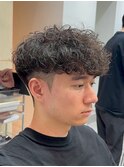 渋谷フェザーパーマシャドウパーマショートパーマスペインカール