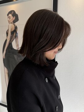 ヴィア 京都烏丸(Via) ブラウン ボブ 切りっぱなしボブ 髪質改善 トリートメント