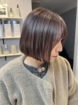 ベルベットヘア 千早店(Velvet hair) 髪質改善カラー×ラベンダーグレー【みつ】