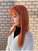 ピンクベージュ/アンブレラカラー/前髪/中央林間