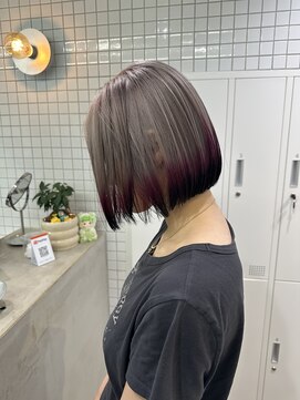 モニカ 原宿店(MONIQA) 裾カラーボブ