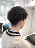 メンズパーマニュアンスパーマフェザーパーマスパイラル刈り上げ