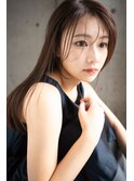 髪質改善ストレート×透明感カラー