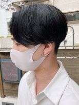 バイフィフス 原宿/表参道(by fifth)&nbsp;前下がりセンターパート/ニュアンスパーマ/メンズパーマ/黒髪