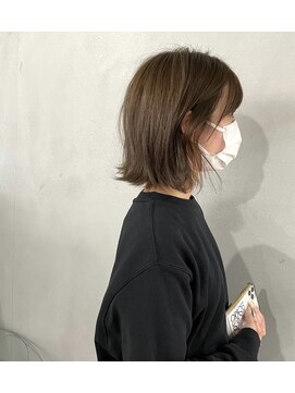 タグ(#tag) #こっくりブラウン×外はねボブ