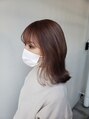 グラス 春吉1号店(glass) 切りっぱなしボブ☆milk tea color