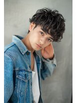 オースティン 流山おおたかの森(AUSTIN)&nbsp;ツイストパーマ七三オールバックマッシュウルフスリークショート