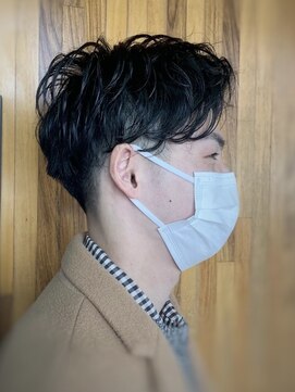 グッドマン バーバーショップ リョクチ(goodman barbar shop RYOKUCHI) ツーブロック刈り上げショートパーマ