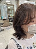 韓国風サイドバング　レイヤーボブ