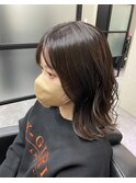 透明感ダークブラウン!ゆる巻きで可愛く♪