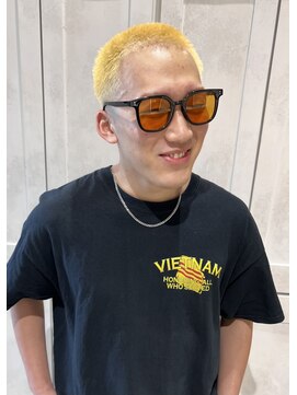 ディーン 名駅店(DEAN) 金髪ボウズ　フェードカット　ブロンドカラー