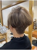 グラデーションショートボブヘアスタイル