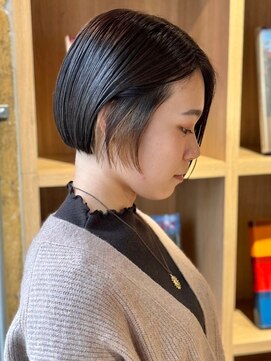 リブロ(liblo) ラインショート × インナーカラー(ベージュ)【liblo】