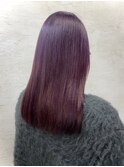 透明感ダメージレス髪質改善紫カラー