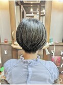 【高岡/リンクス】ショートボブ+ブルーカラー
