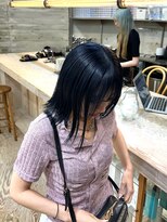 ヲタク(wotaku.)&nbsp;ブルーブラックネイビーカラー透明感カラーくすみカラー髪質改善