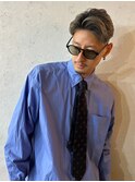 スペインカール7:3パート韓国マッシュショートダークアッシュ