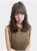 20代30代大人可愛い韓国風ヘアスタイル Ｃカール内巻きロング