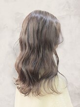 マビッシュヘアー(mabiche hair) 艶感♪髪質改善カラー大人可愛いグレージュハイライトセミロング