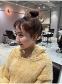 【小川】ピンクブラウン/ピンクラベンダー/ヘアアレンジ