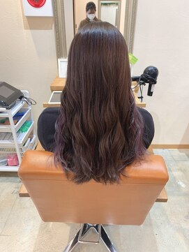 リコ ヘアー メイク 海老名店(Lico hair make) イヤリングカラー/ラベンダーアッシュ/韓国風巻き