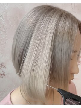 ヘアーサロン リアン 鴻巣店(hair salon Rien) 透明感ホワイトベージュボブ