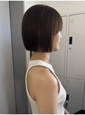 切りっぱなしボブ/縮毛矯正/髪質改善/アッシュカラー/ツヤ髪
