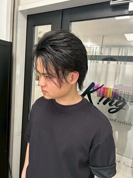 メンズサロン キング 心斎橋店(Men’s salon K!ng) 波巻きツイストスパイラルパーマ/フェザーパーマ/眉毛/メンズ
