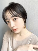 オリーブベージュシャギーボブ透明感カラー30代40代50代60代銀座