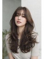 ダル 渋谷/表参道(DAL.)&nbsp;ハッシュカット顔周りカットシャギーカットダークブラウン