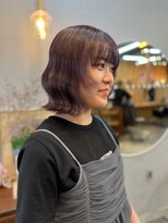 チャプター 問屋町(chapter)&nbsp;ラベンダーグレージュ髪質改善トリートメント外はねボブ