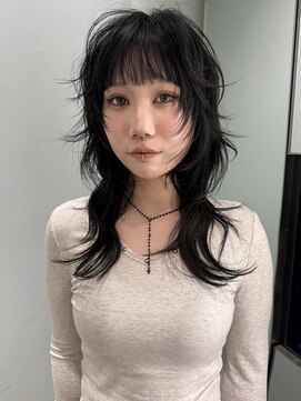 ラパンセヴェール(LA PENSEE VERT) ザクザクハッシュカット×オフブラック