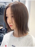 切りっぱなしボブミディアムボブロブショートボブ